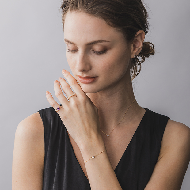 CROSSING STAR & MOON BRACELET