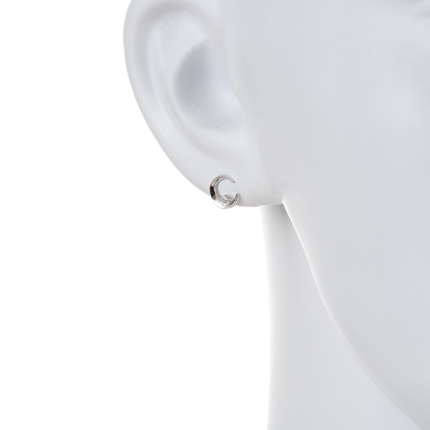 DIAMOND MOONLIGHT PIERCED EARRINGS