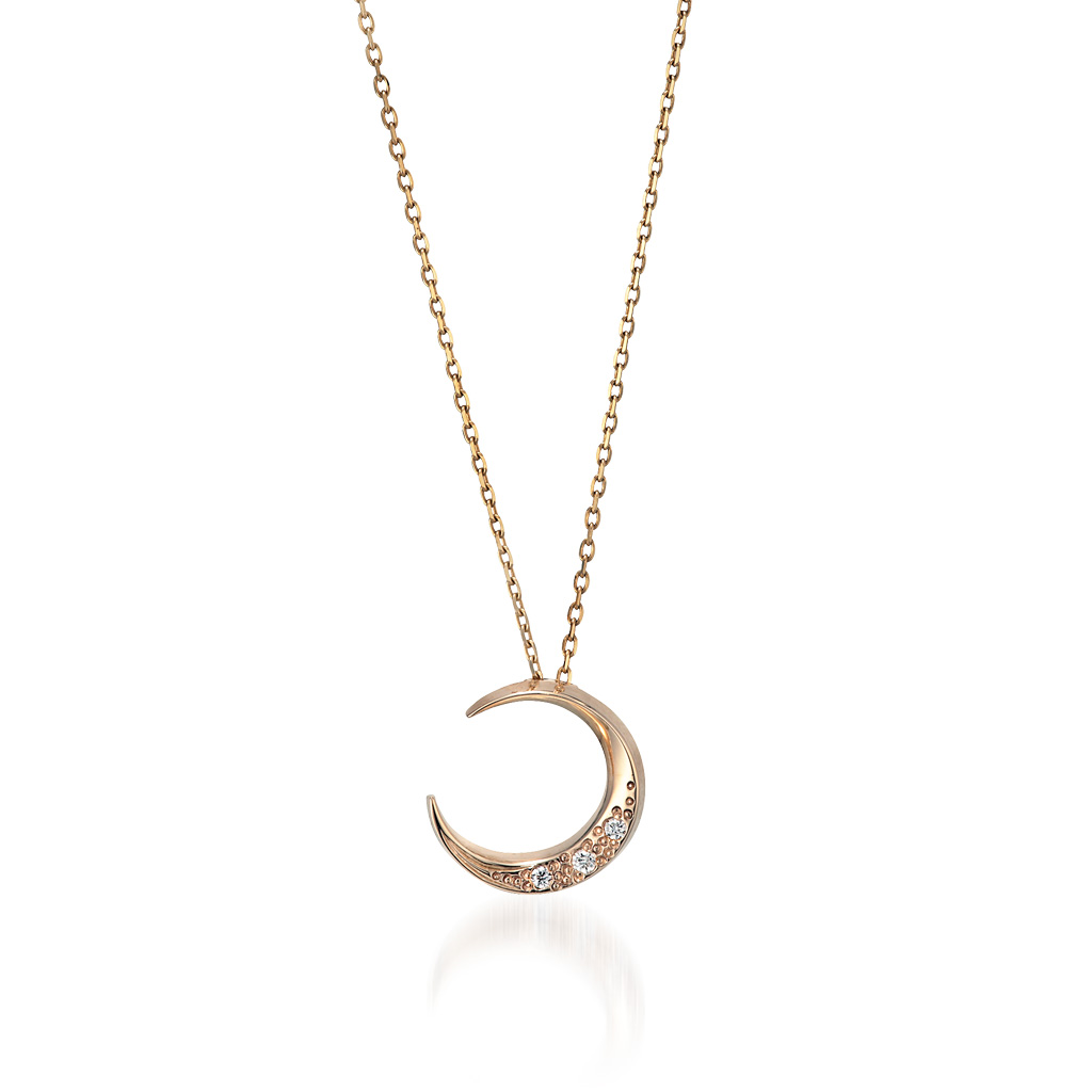 DIAMOND MOON NECKLACE
