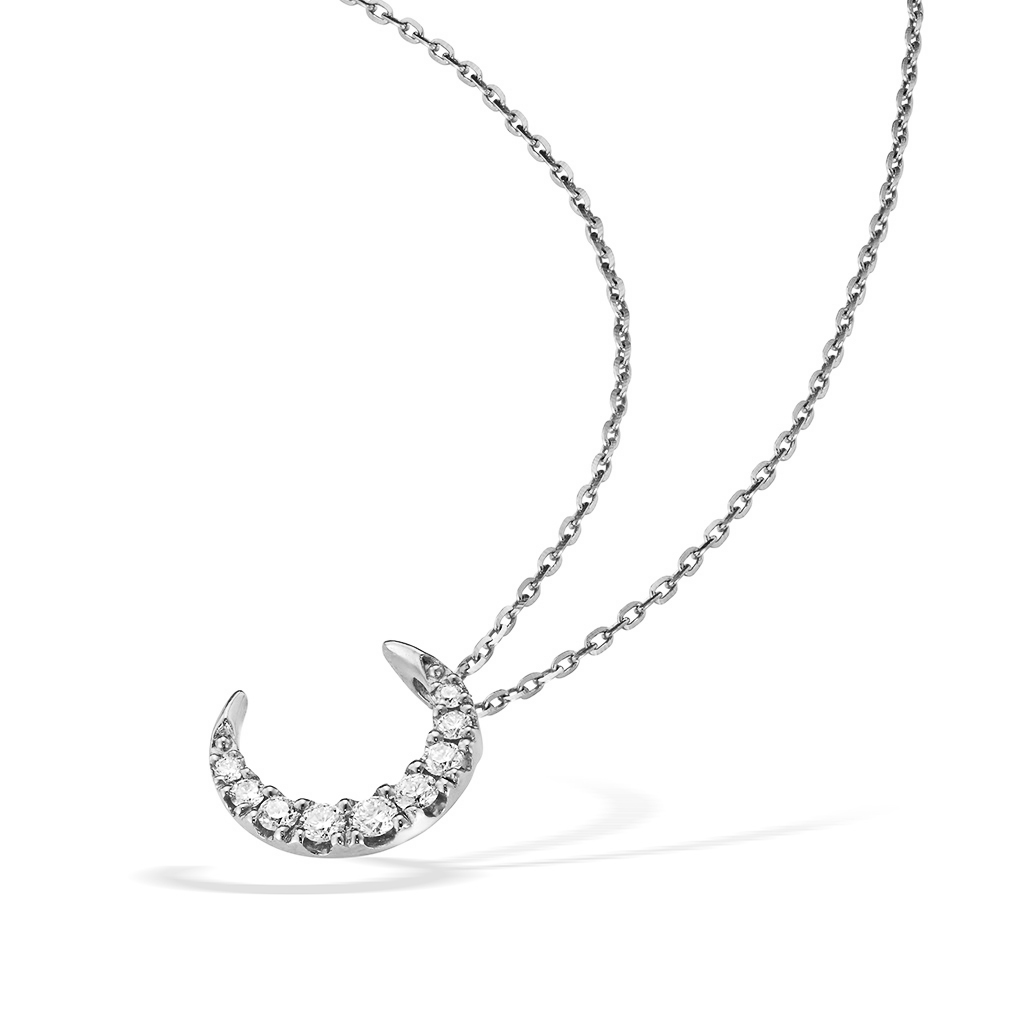 DIAMOND MOON NECKLACE