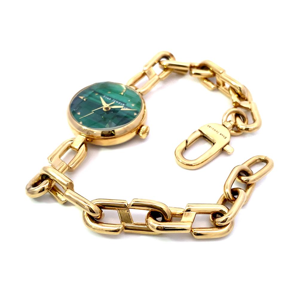 FACET STONE STEEL WATCH
