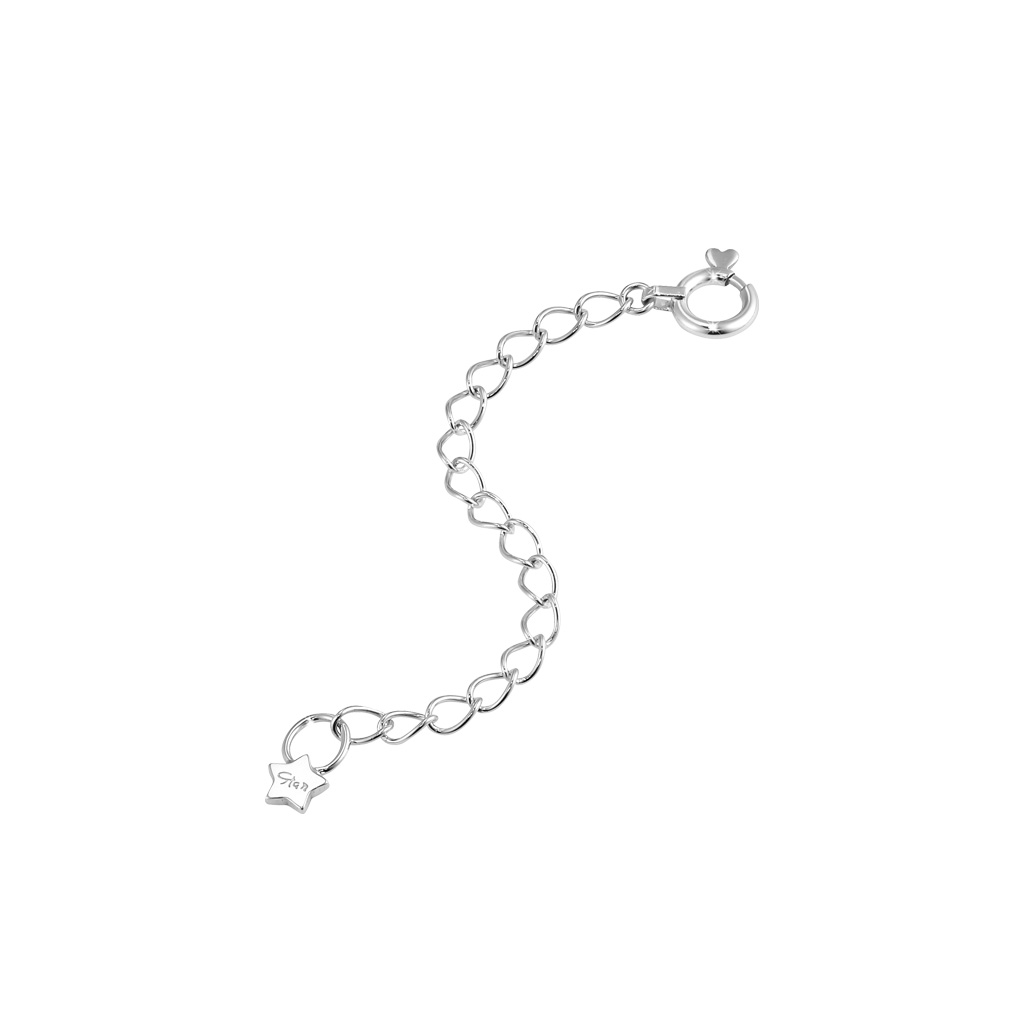 K10 WHITE GOLD ADJUSTING CHAIN 5cm