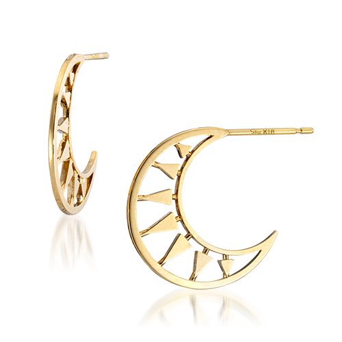 MOON PIERCED EARRINGS