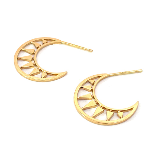 MOON PIERCED EARRINGS