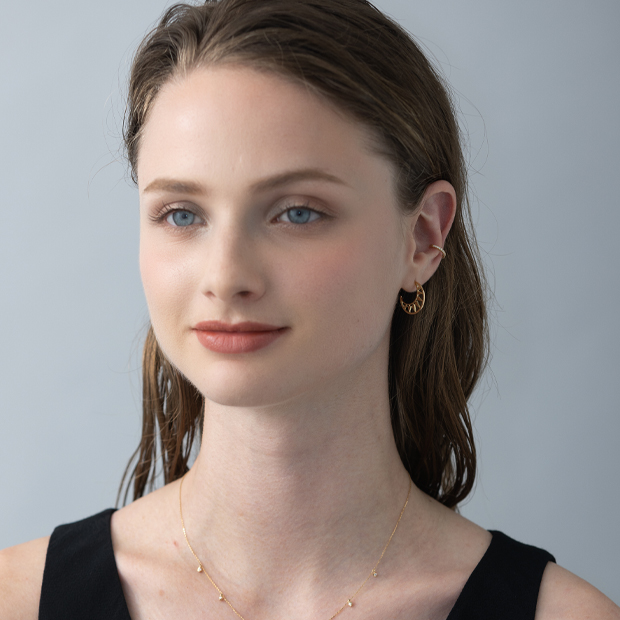 MOON PIERCED EARRINGS