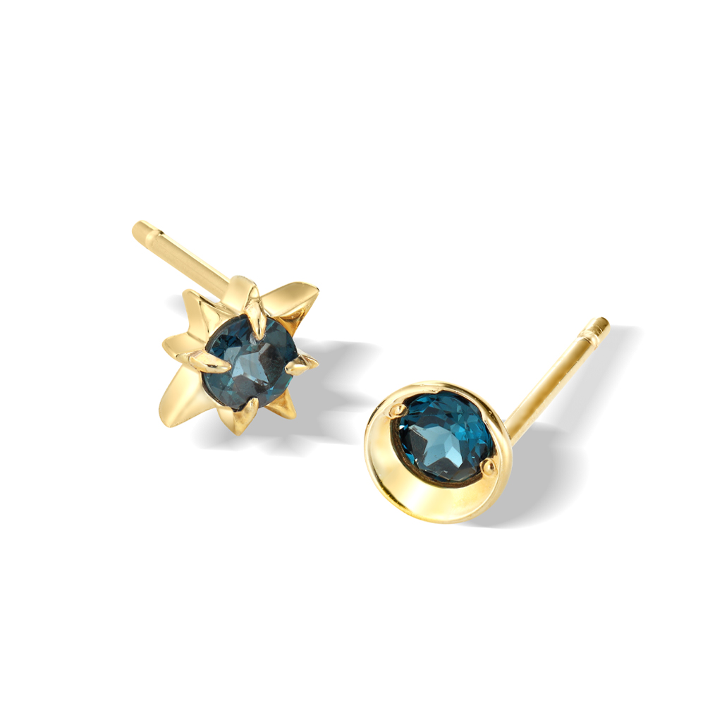 MOON&SUN PIERCED EARRINGS