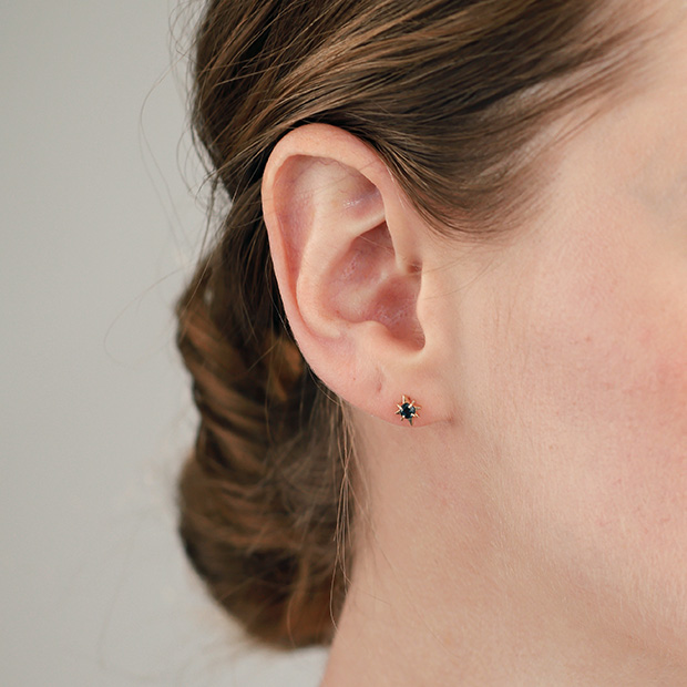 MOON&SUN PIERCED EARRINGS