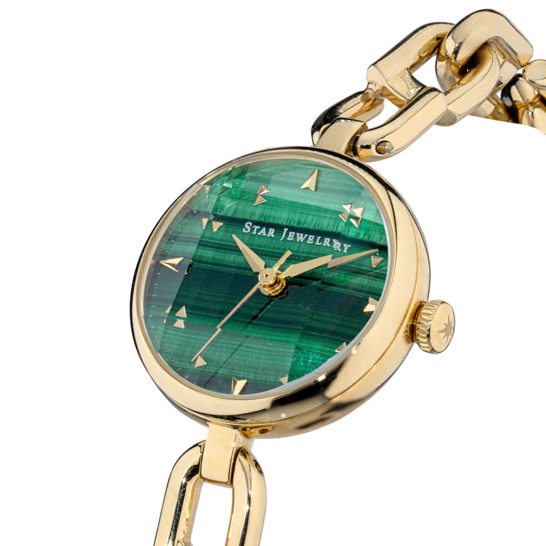 FACET STONE STEEL WATCH