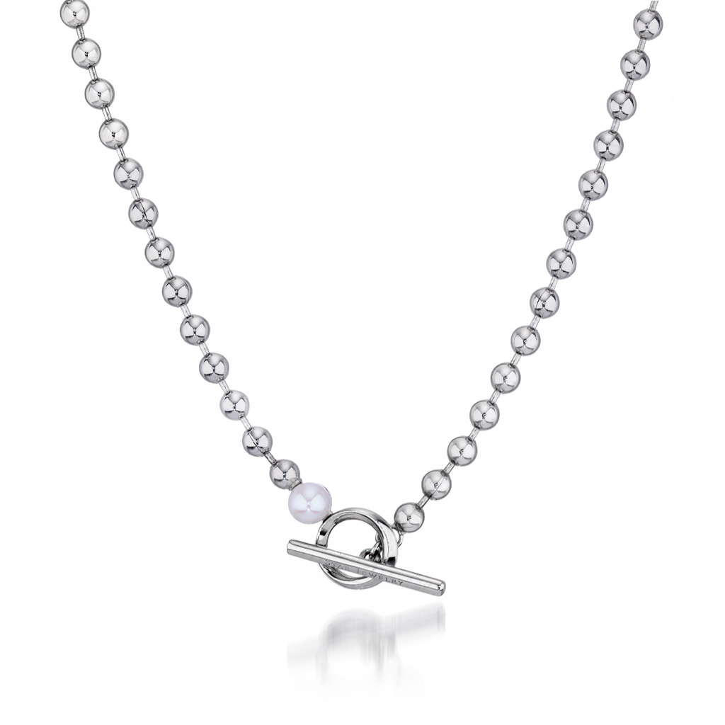 BALL T-BAR NECKLACE