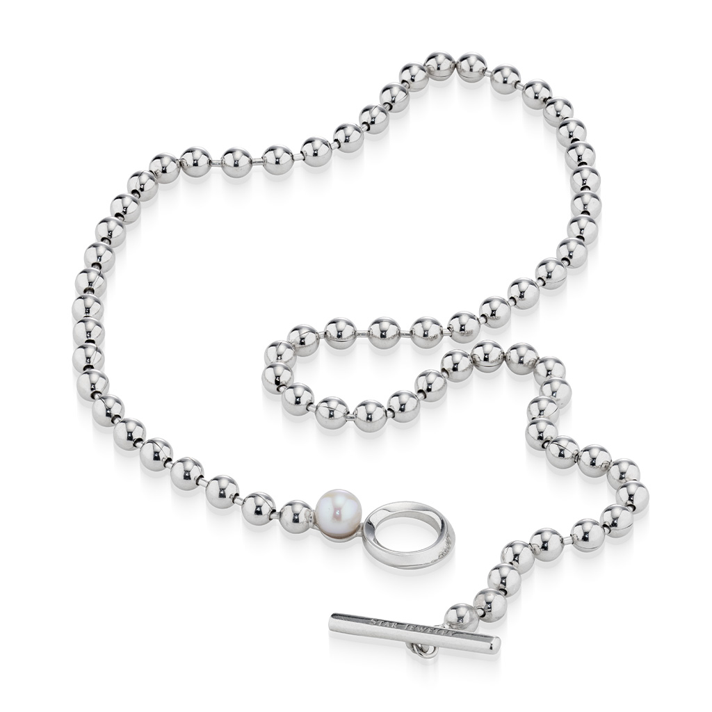 BALL T-BAR NECKLACE