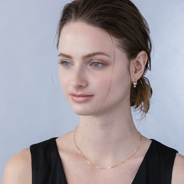 DIAMOND & BABY AKOYA PIERCED EARRINGS