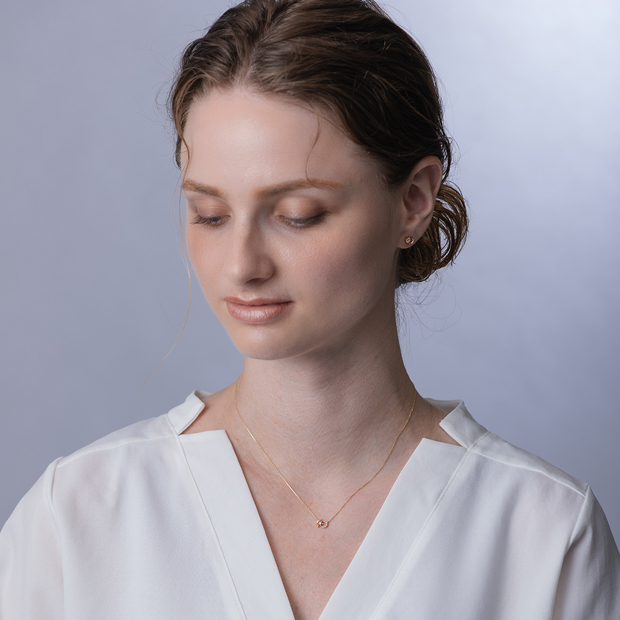 CROSSING & MOON NECKLACE