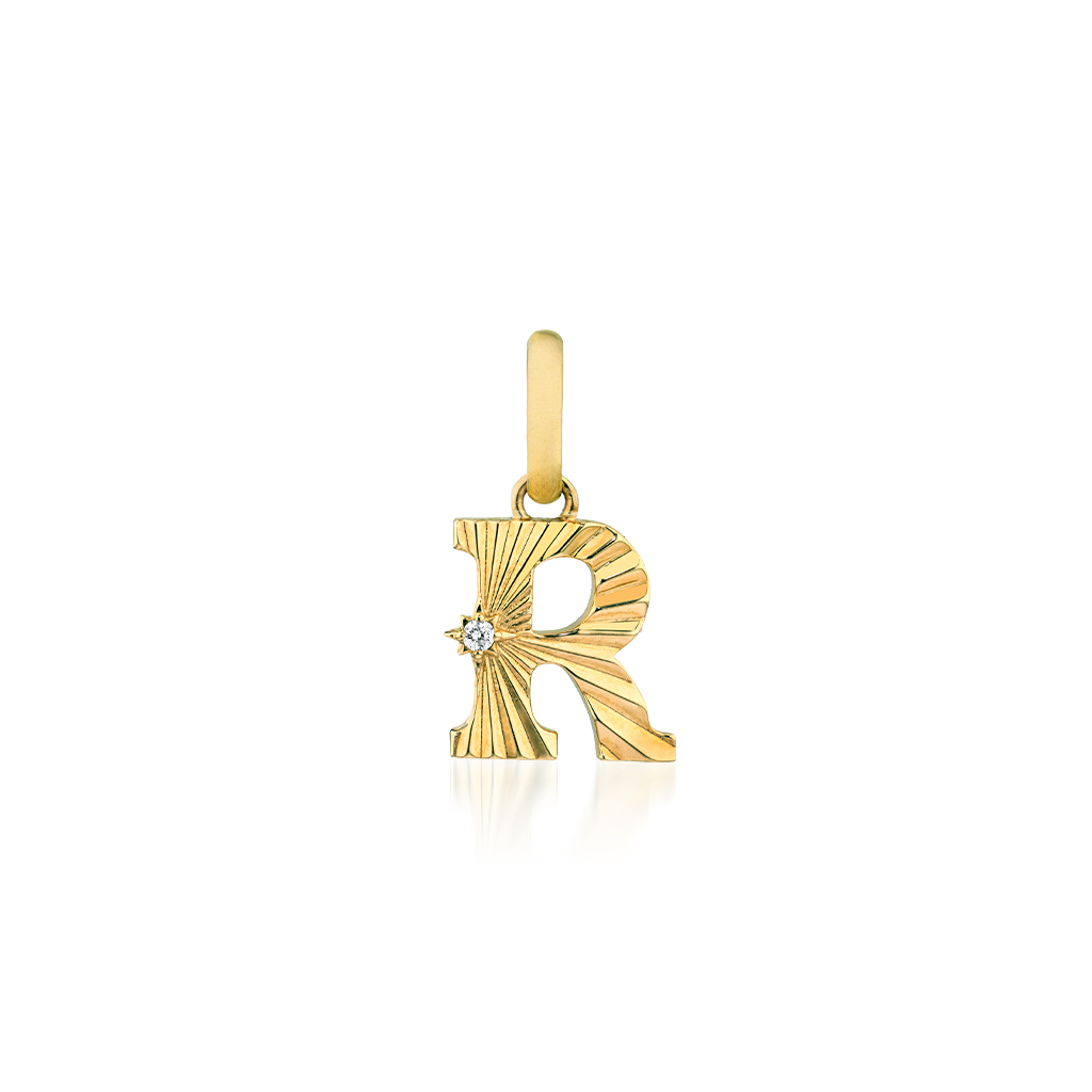 ETCHED INITIAL CHARM (R)
