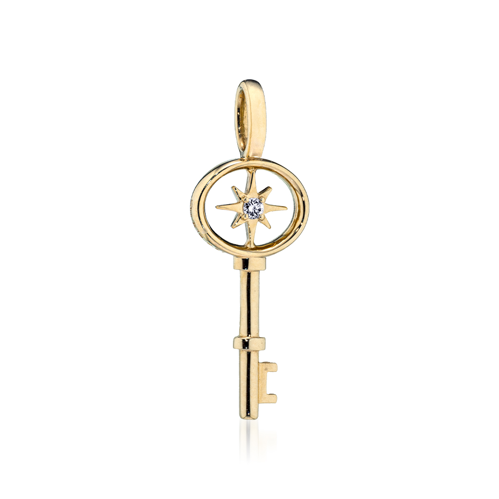 DIAMOND KEY CHARM