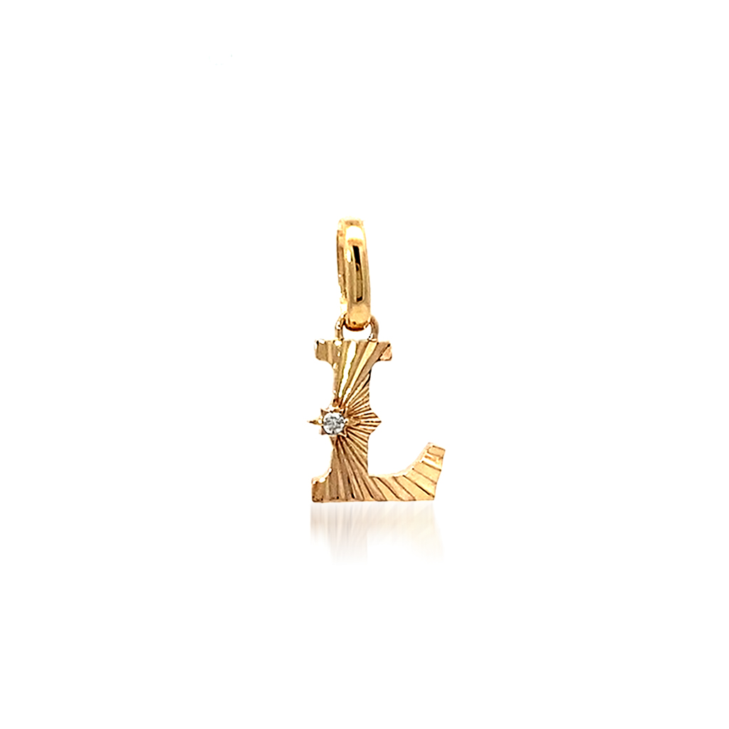 ETCHED INITIAL CHARM (L)